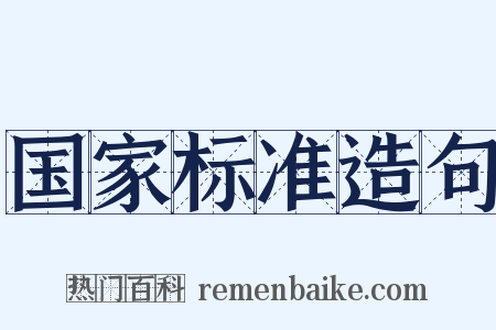 国家标准造句是什么意思的图片